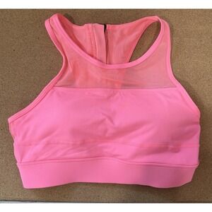 Zyia Active All Star Mesh Sports Bra Women's Medium Neon Pink Coral Athletic Gym
